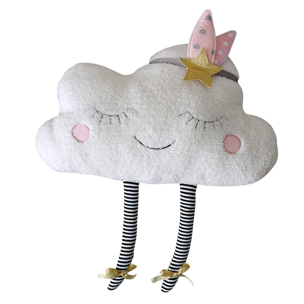 Lucky Boy Sunday New Ins Cloud мягкая плюшевая подушка Kawaii Cloud Мягкие плюшевые игрушки для детей Детские подушки подарок для девочек - Color: White