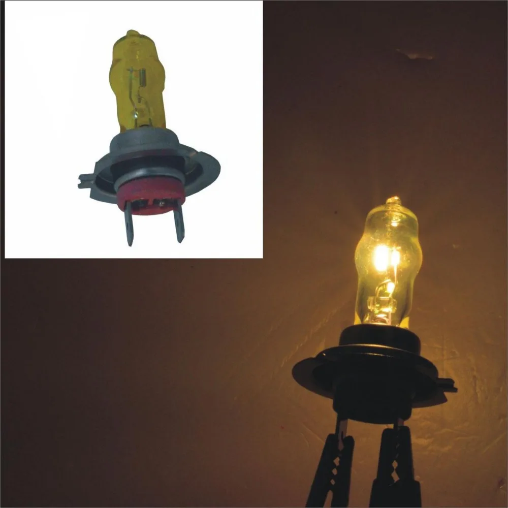 HOD H7 100W 2800K Super Bright Car Yellow Light Bulbs (Pair/DC 12V