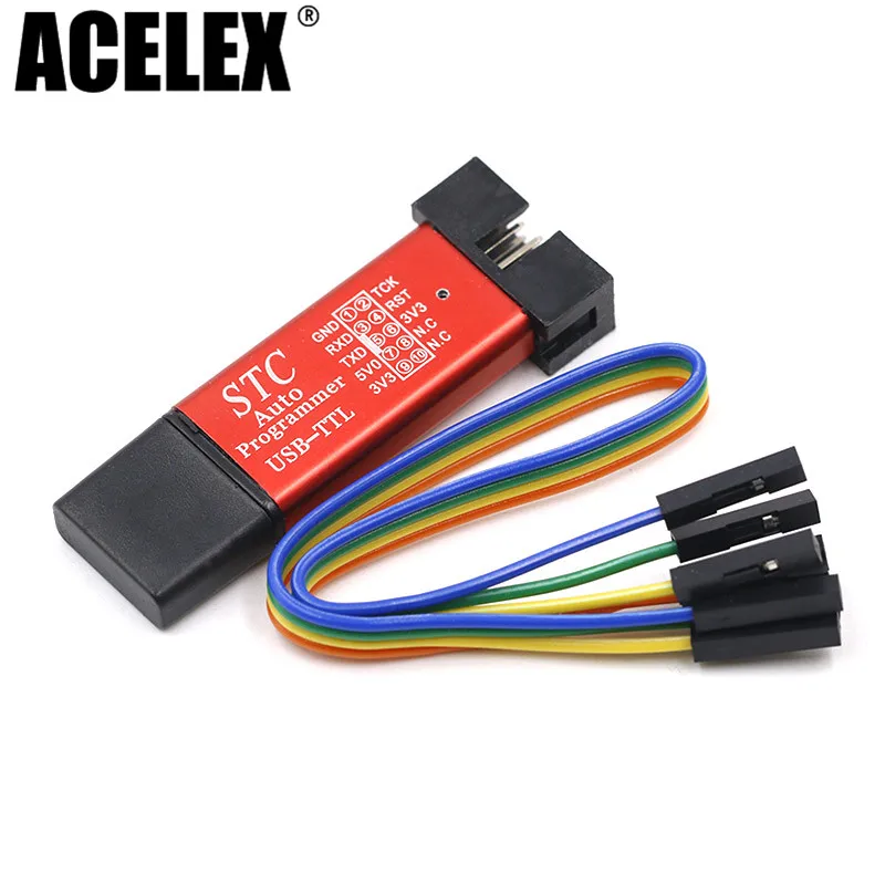 

Automatic MCU STC 51 Microcontroller Downloader Auto Programmer / 3.3V 5V Universal / Dual Voltage USB to TTL DownLoad Cable