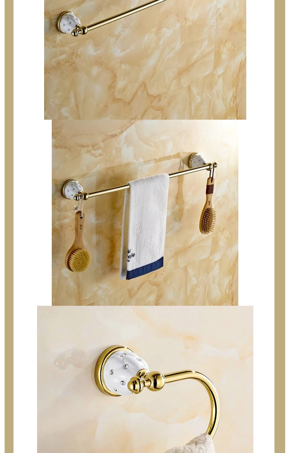 Хрустальная медная и Золотая стена висящая керамическая ваза Товары для ванной комнаты Аксессуары для ванной комнаты Набор