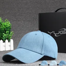 Новинка, модель высокого качества одноцветное изделие ковбойские джинсовые унисекс женщин бейсболка Мужская шляпа snapback hat сплошной цвет