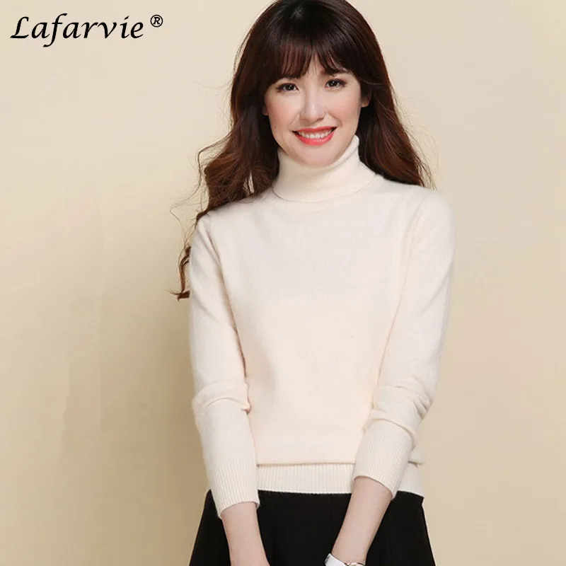 Lafarvie Quality Autumn&Winter Turtleneck Full sleeve Elastic Slim Women Sweater Pullovers 12Colors S-XXXL Lafarvie Quality Autumn&Winter Turtleneck Full sleeve Elastic Slim Women Sweater Pullovers 12Colors S-XXXL