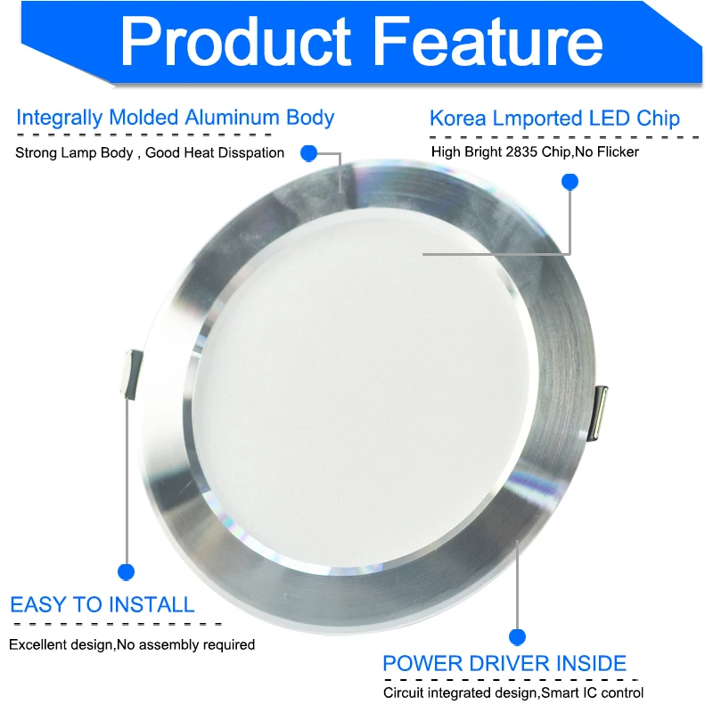 1pc/4pcs LED Panel Light 220V Spot Light Lamp Ultra Thin Recessed Downlight LED Indoor Lighting Kitchen 5W 9W 12W 18W