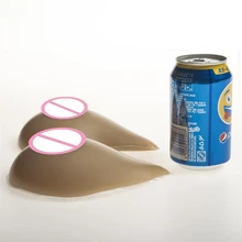 Поддельные сиськи 500 г/пара Трансвестит формы груди Искусственный силиконовые сиськи реалистичные Асимметричный силиконовые сиськи кожи коричневый