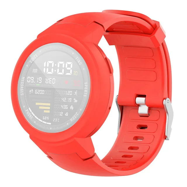 2 в 1 силиконовый ремешок для часов Amazfit Verge наручный браслет+ чехол для Xiaomi Huami Amazfit Verge 3 Watch - Цвет: 7