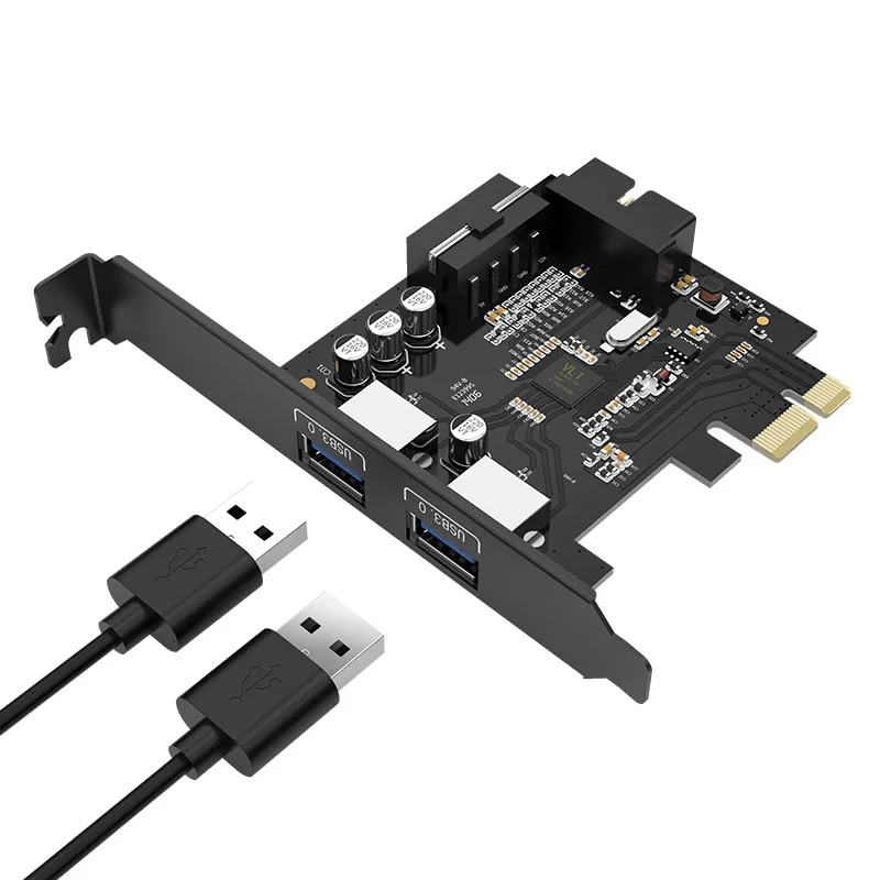 ORICO USB 3,0 PCI-E адаптер расширения PCI-E USB 3,0 концентратор контроллер адаптер карта для Windows Vista ПК ноутбук(PVU3-2O2I