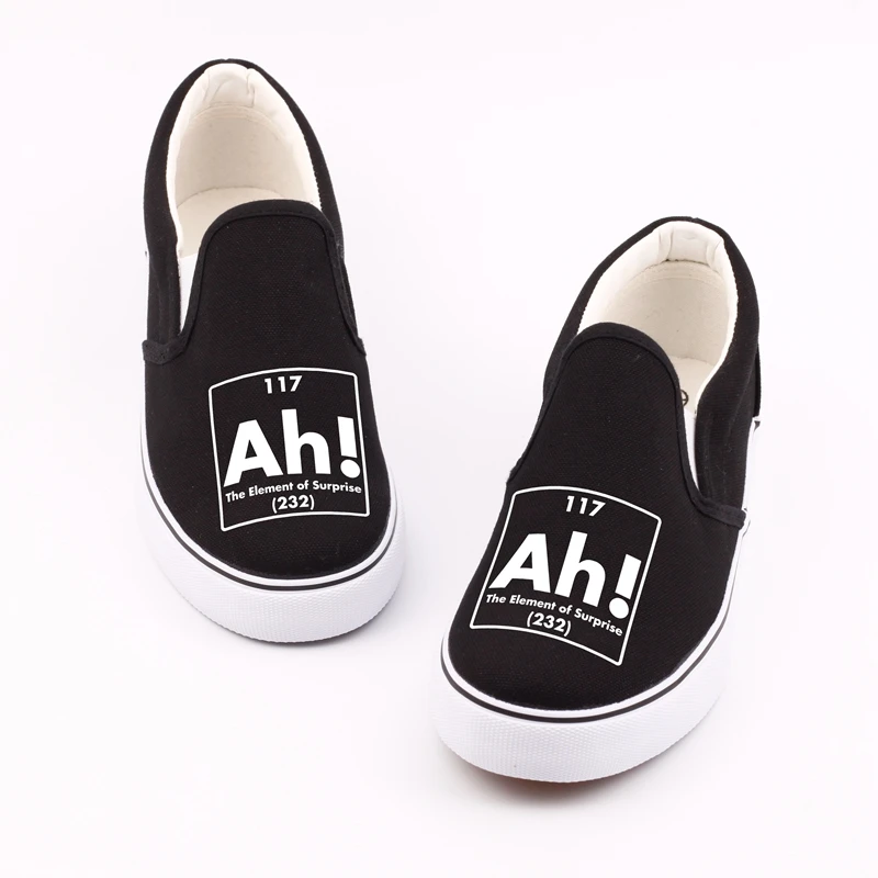 

E-LOV Design Geometry Graphics Printed Men Canvas Shoes Slip On Mathematics Holy Shift Print Adult Casual Walking Shoe Loafers