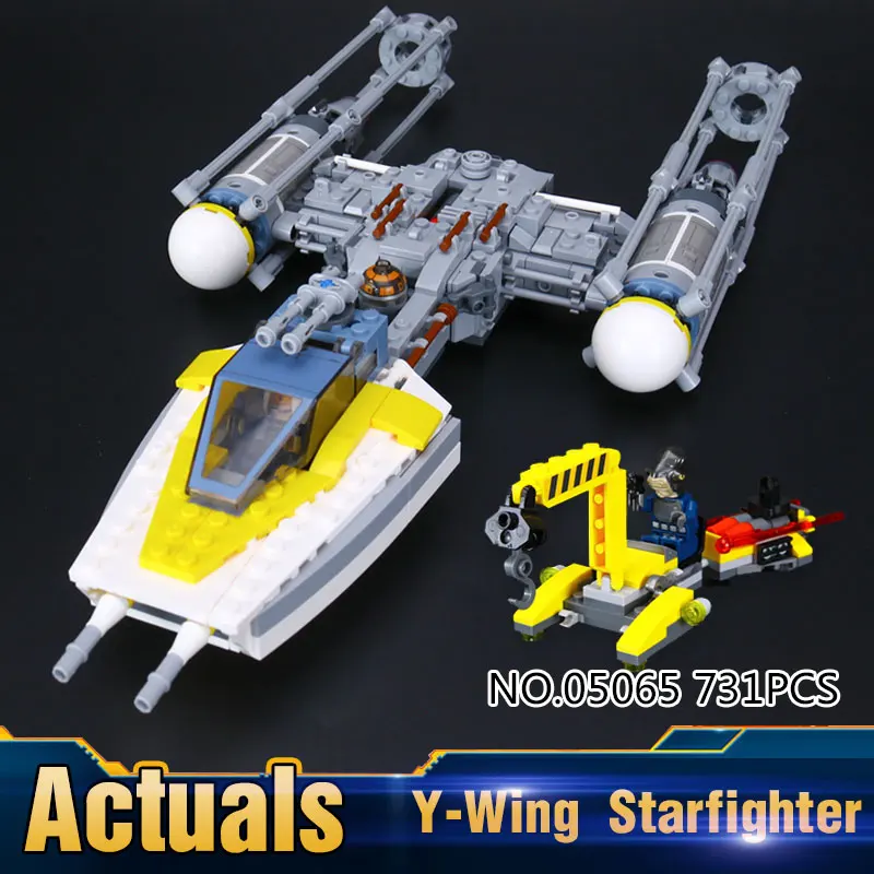 

2017 New LEPIN 05065 691Pcs Star Wars Y-Wing Starfighte Model Building Kit Block Brick Toy Gift Compatible Gift 75172