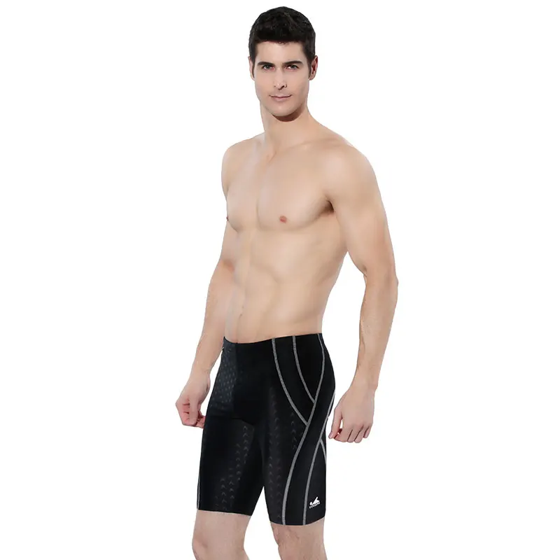 Sharkskin Men Swimwear Racing Swimsuits Competition Bathing suit Long