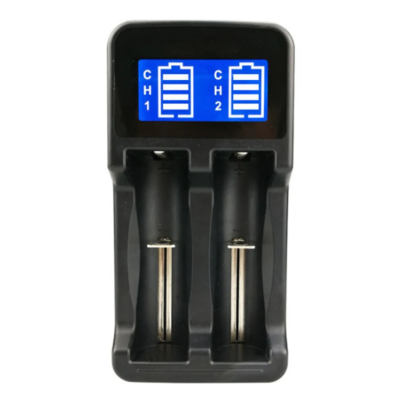 

2 slots 4.2V Smart LCD USB Battery Charger for 18650 14500 18350 lithium battery 1.48V Charger for NI-MH NI-CD AA AAA Batteries