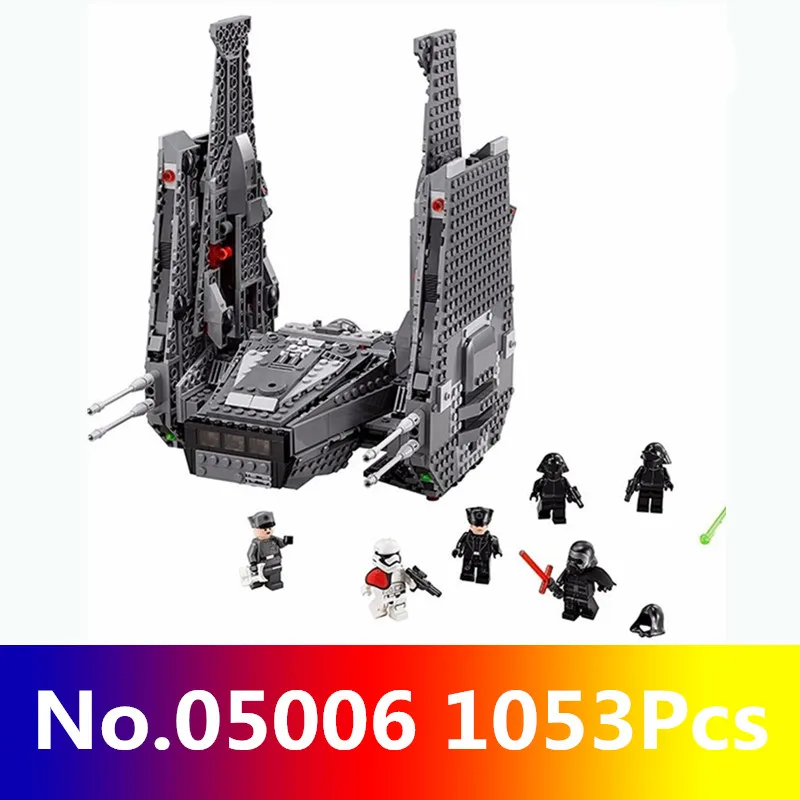 

CX 05006 1053Pcs Model building kits Compatible with Lego 75104 Kylo Ren Command Shuttle 3D Bricks figure toys for children