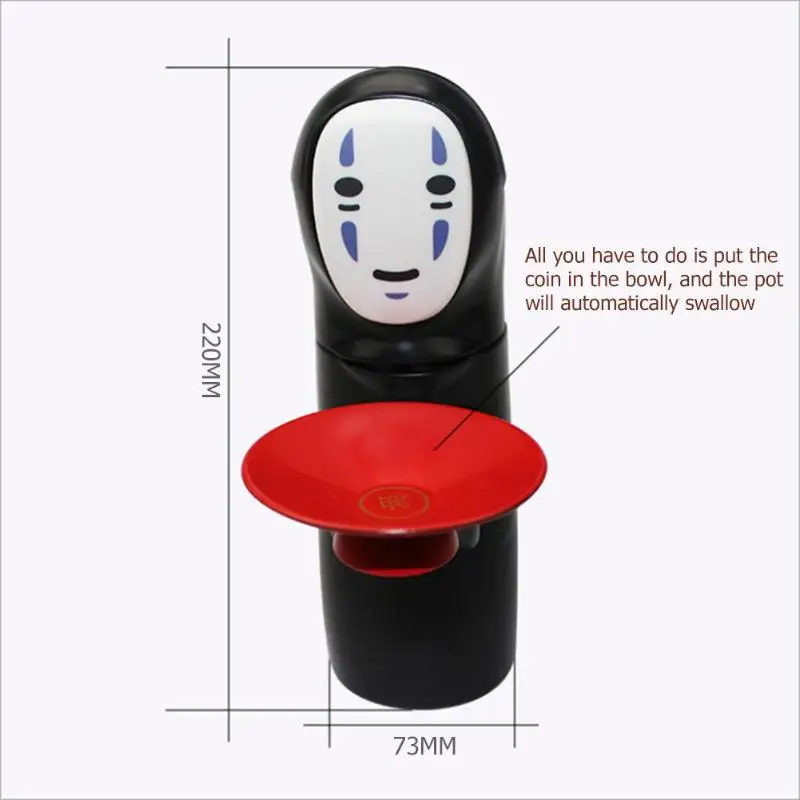 No-face Мужская электронная коробка для денег Ghost Figure монета мультфильм Копилка забавная игрушка Автоматическая еденная Монета коробка