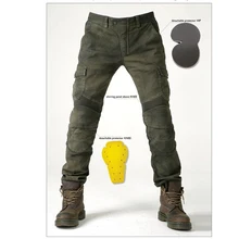 Calças Motocross Da Motocicleta off-road dos homens Ao Ar Livre Calças De Brim Ciclismo Pant Com Proteger O Equipamento TJL001