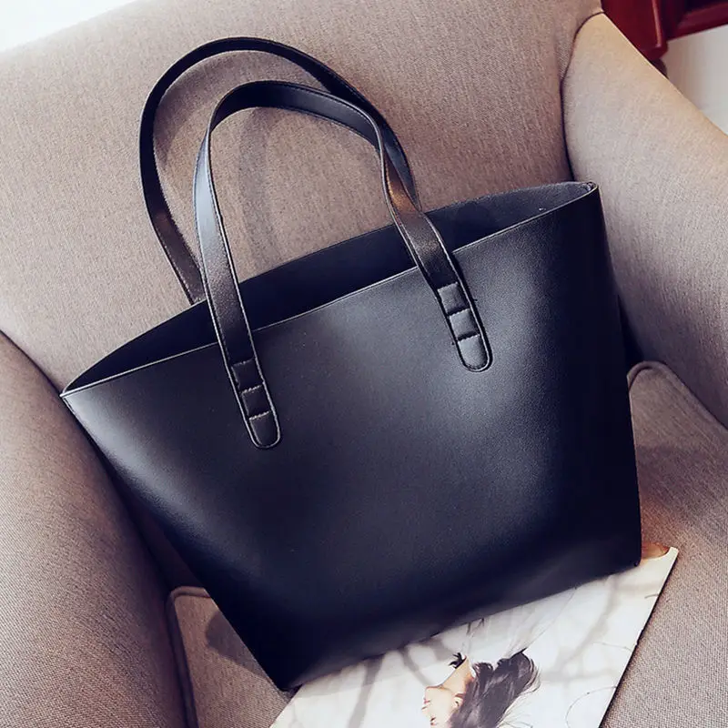 

The New Handbag Clutches Zimu Package Europe and The United States Simple Trend Pu Shoulder Handbag Large Bags