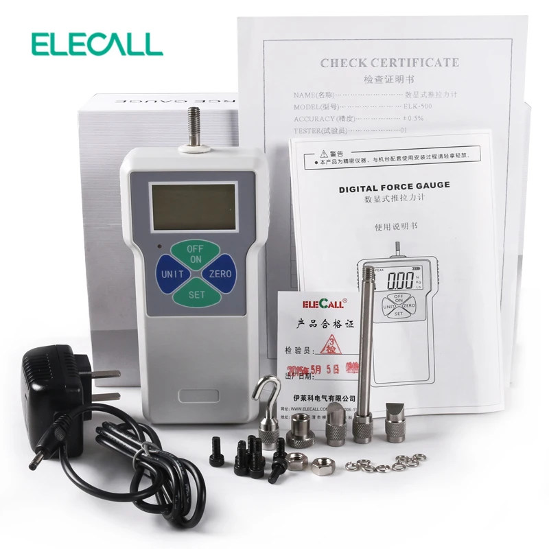 Цифровой Динамометр ELECALL ELK-500, измерительные приборы для измерения силы, тестер тяги, цифровой датчик силы толчка, измеритель силы