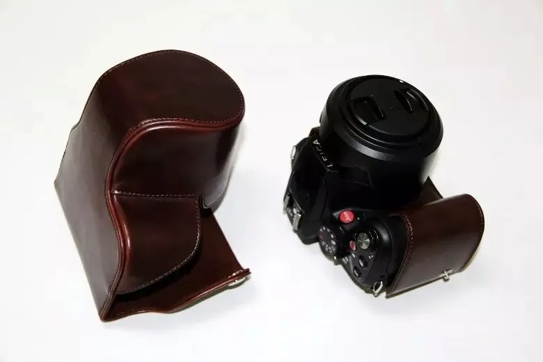 Высококачественная камера кожаный чехол сумка для Leica V-LUX4 с плечевым ремнем Чехол Сумка