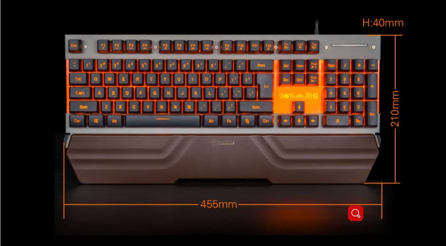 Mechancial Feeling игровая клавиатура с подставкой на запястье 104 клавиши со светодиодной