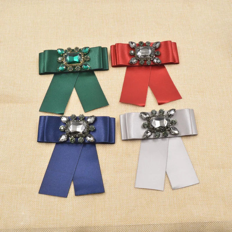 Женская Брошь бант CINDY XIANG булавка ручной работы с кристаллами и лентой|brooches for
