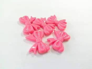 

Wholesale Small Bow Beads! 30mm*23mm 240pcs/lot Pastel Bright Pink/Hotpink Acrylic Small Bow Beads