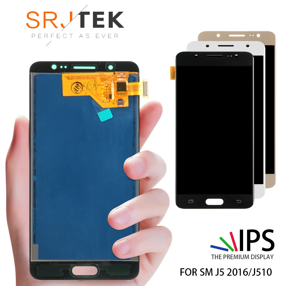 

For Samsung Galaxy J5 2016 J510 LCD Display Touch Screen J510FN J510F J510M J510H /DS Screen Adjust Brightness Frame Housing