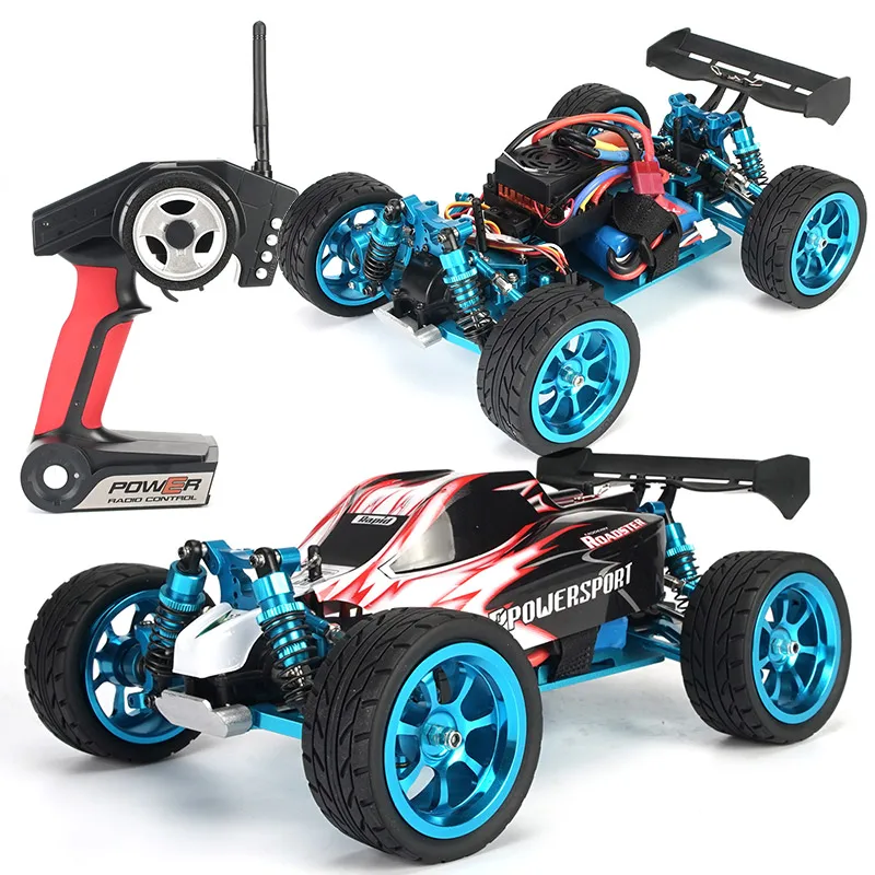 

RC Car WLtoys A959-B 2.4G 1/18 Scale Remote Control Off-road Racing Car High Speed Stunt SUV Upgraded metal brushless plate