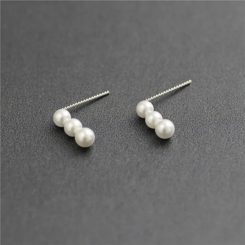 pearls earring 100% 925 Sterling silver Jewelry fashion Hypoallergenic Stud earrings for women gift