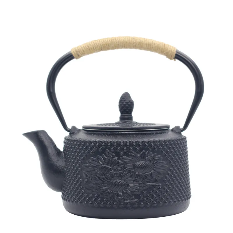 Японский чугунный чайник кунг-фу чайник с фильтром Ретро посуда для напитков 8 стилей 34,5 - Цвет: 7