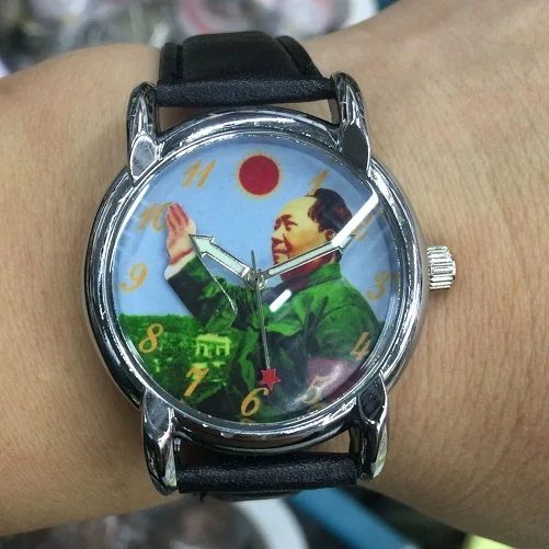 Горячие продажи рождественские украшения+ Chairman Mao Zedong, часы красный/синий