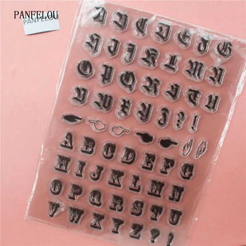 

PANFELOU The Roman alphabet Transparent Clear Silicone Stamp/Seal for DIY scrapbooking/photo album Decorative clear stamp sheets
