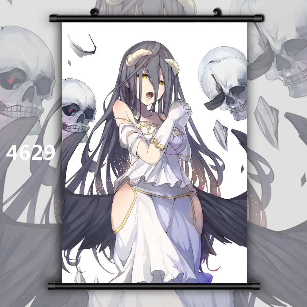 Overlord Albedo Ainz Ooal Платье Аниме Манга настенный плакат свиток - Цвет: 4629