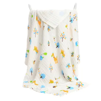 

Hot Baby Cartoon Pattern Six Layers Of Gauze Blanket Cotton Bath Towels Infant Soft Air Conditioning Towel Random Pattern
