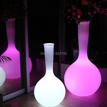Classic Outdoor waterproof glowing LED Floor lamp remote control led floor big luminous rechargeable flower pot floor boughpot classic plastic pe outdoor waterproof led floor lamp remote control rechargeable led glowing flower pot floor boughpot
