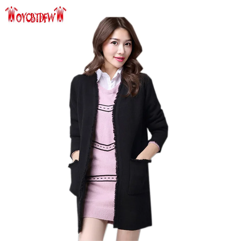 2017 Hot Sale New Korean Version Solid Color Knitting Cardigan font b Women b font font