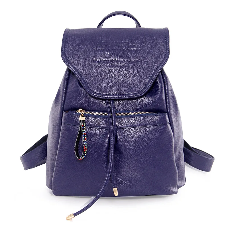 2017 High Quality Fashion Lovely Women PU Leather Backpack School Bag Female Travel Bags Leisure Backpacks