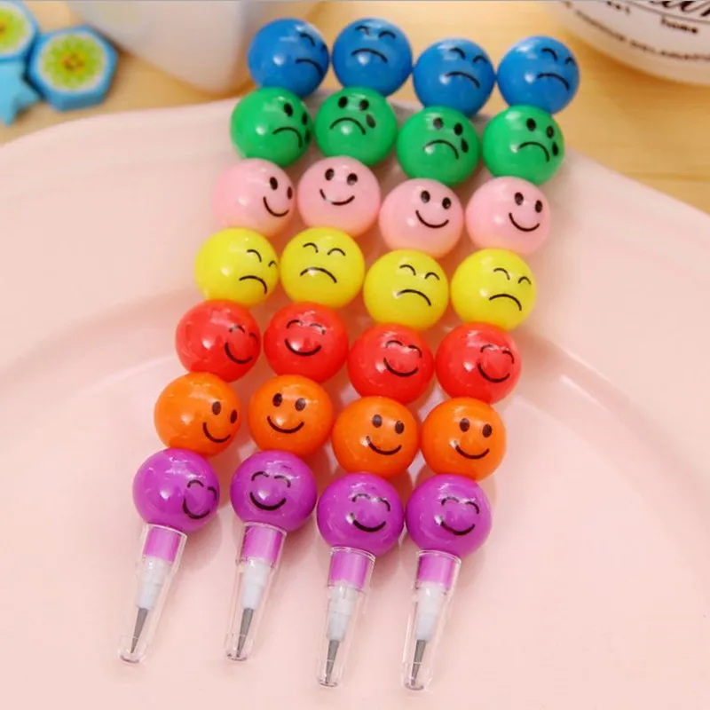 

Coloffice New Creative Ice-sugar Building Blocks Style Rainbow Color Pencil Black Or Colorful Crayon Stationary School Office