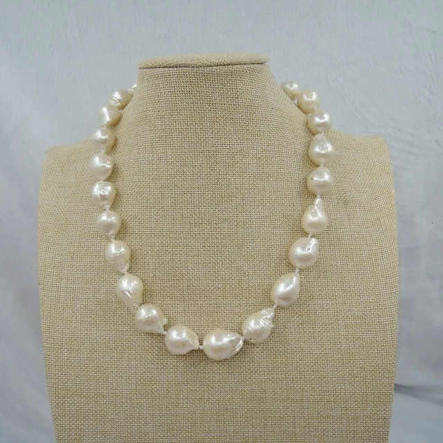 

100% NATURE FRESH-WATER Baroque PEARL NECKLACE-good quanlity