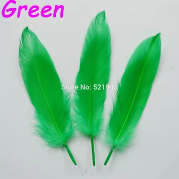 

! 1000pcs Green Color 5-8 inch 13-20 cm beautiful goose feathers for DIY craft decoration