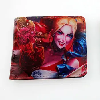 

Comics Harley Quinn Wallets Cartoon Anime Movie Jokers Printed Purse PU Leather Card Money Bags Suicide Squad Short Wallet Gifts
