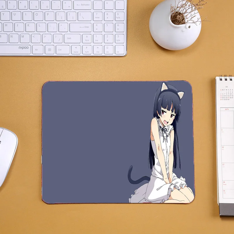 Коврик для мыши Mairuige The Hot Anime Oreimo с узором милый черный коврик девочек Neko Gokou Ruri и