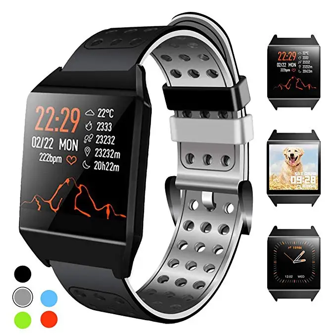 Fitness Tracker Smart Watch Bluetooth Heart Rate Monitor Call Reminder Waterproof Step Calorie Counter Pedometer for iOS Android