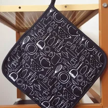 2 шт. толстые хлопковые Термостойкие горячие подушечки многофункциональные прихватки, триветы, открывалки для банок и ложки