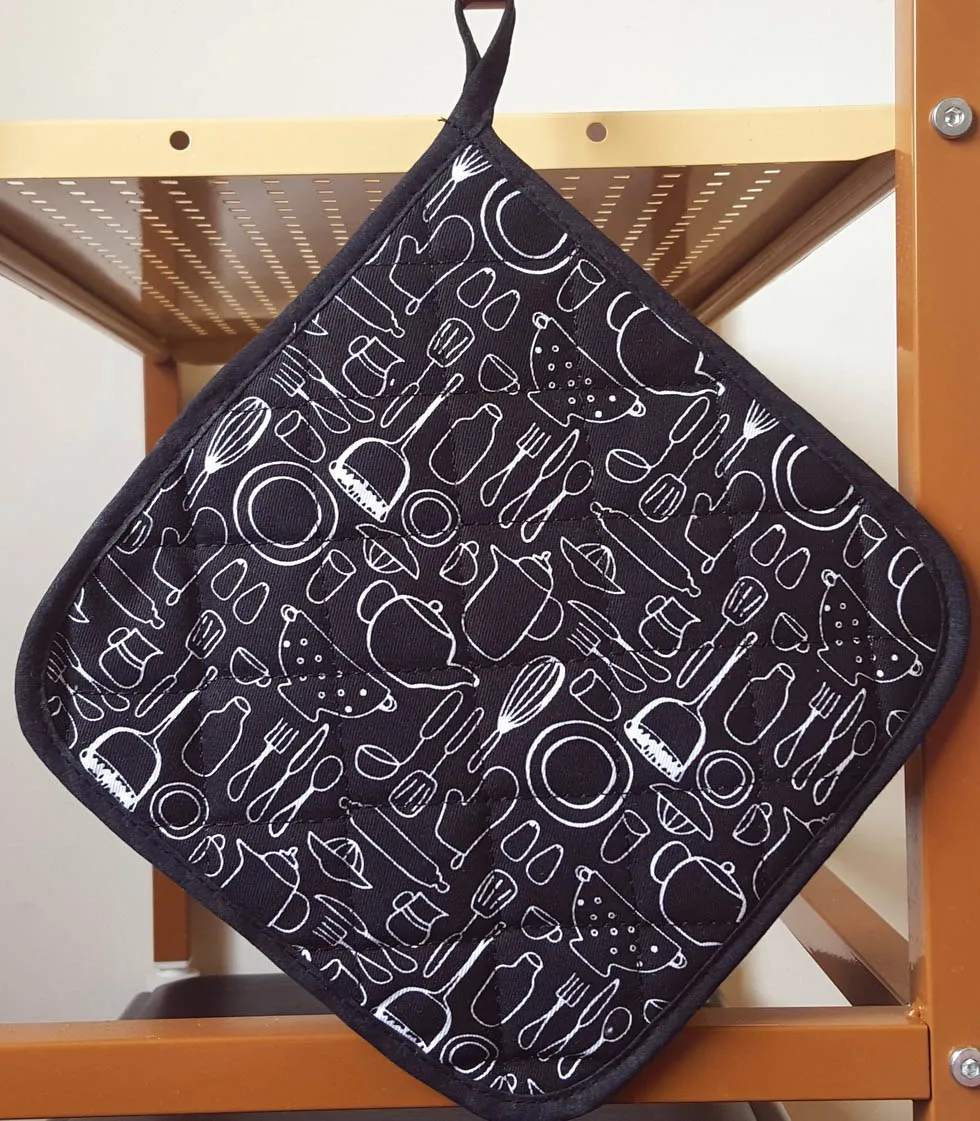 

2 pieces thick cotton heat Resistant Hot Pads Multipurpose Pot Holders, Trivets, Jar Openers, & Spoon Rests