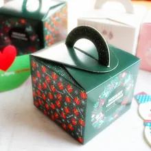 Синий подарок Рождеством оптом ручной чизкейк Cookie Cholocate Еда подарок Бумага торт Коробки и упаковки