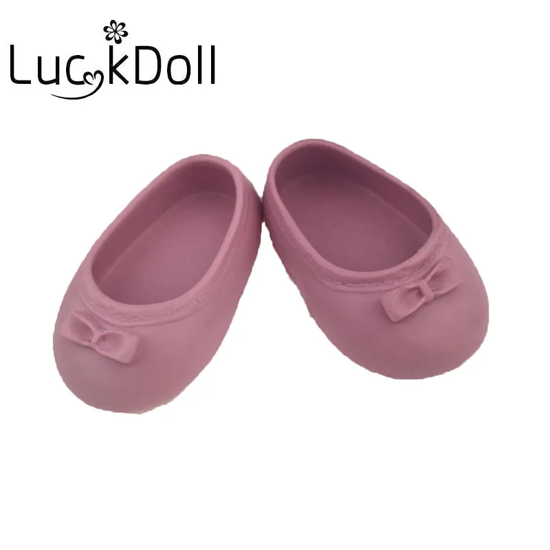 Luckdoll с круглым концом обувь с бантом для 18-дюймовые американские куклы для детей лучшие подарки на Рождество