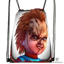 Custom Curse-Of-Chucky походная сумка на шнурке милый рюкзак для детей(черная спинка) 31x40 см#180611-01-22