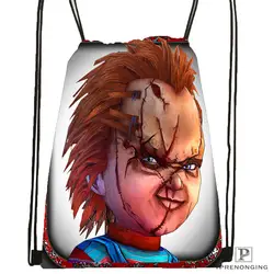 Custom Curse-Of-Chucky походная сумка на шнурке милый рюкзак для детей (черная спинка) 31x40 см #180611-01-22