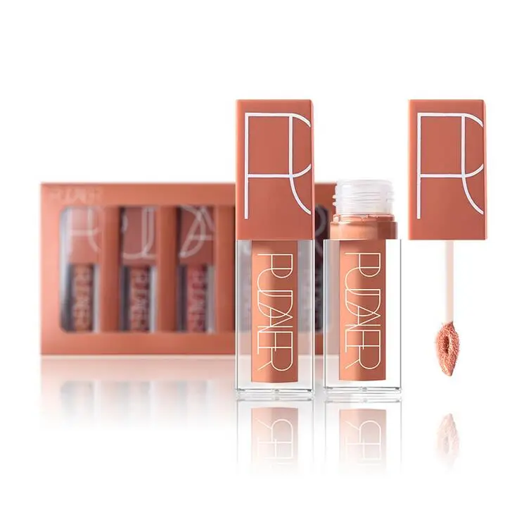 

2017 Pudaier Brand 5pcs Matte Liquid Lipstick Set Nude Brown Chocolate Rose lipstick kit 5 Color Lip gloss Matte lips Waterproof