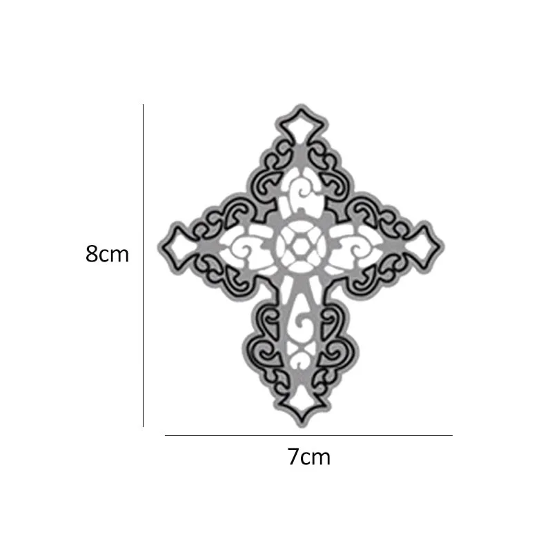 1 шт. DIY тиснение Рождество крест рамка штамповка высечки ремесленный Металл карточка делая инструменты Скрапбукинг углеродистой стали кресты