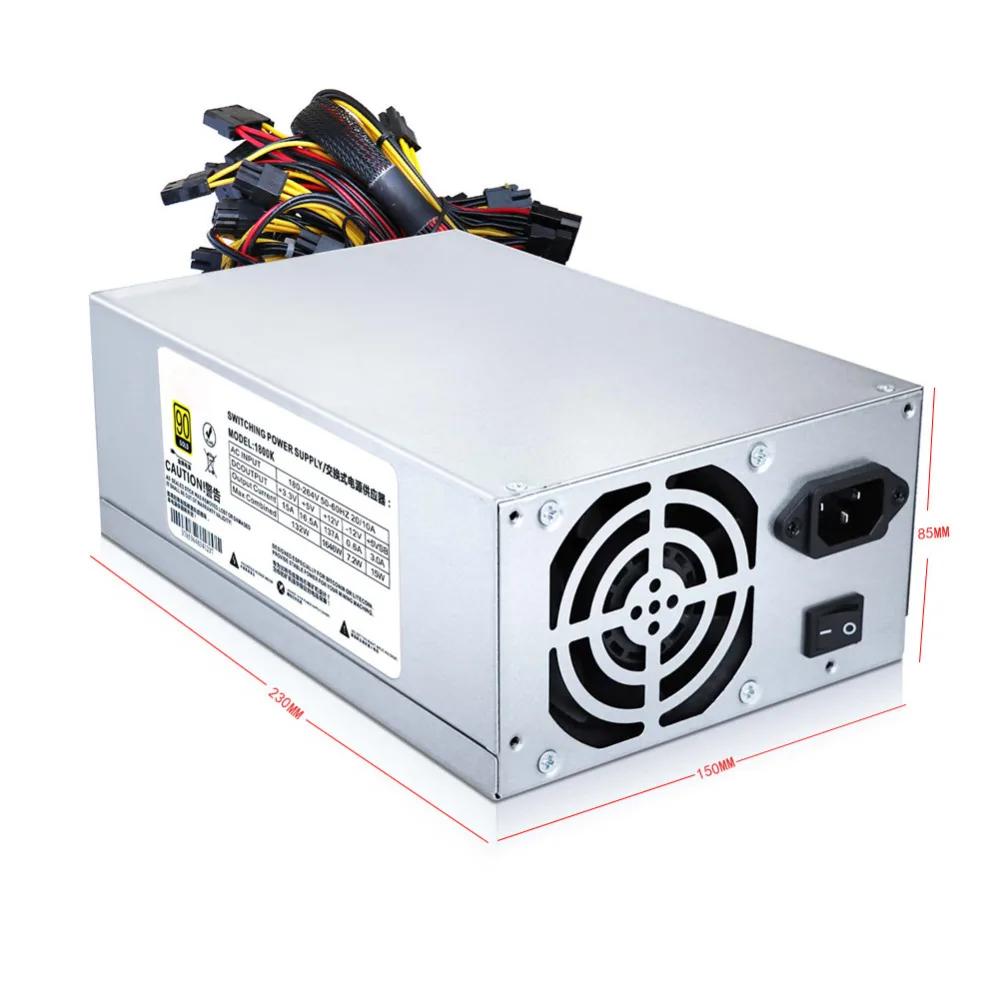 1800W Power Supply for Bitcoin Mining Machine GPU Open Mining Ethereum ZEC 90 Gold EM88 1800W Power Supply for Bitcoin Mining Machine GPU Open Mining Ethereum ZEC 90 Gold EM88