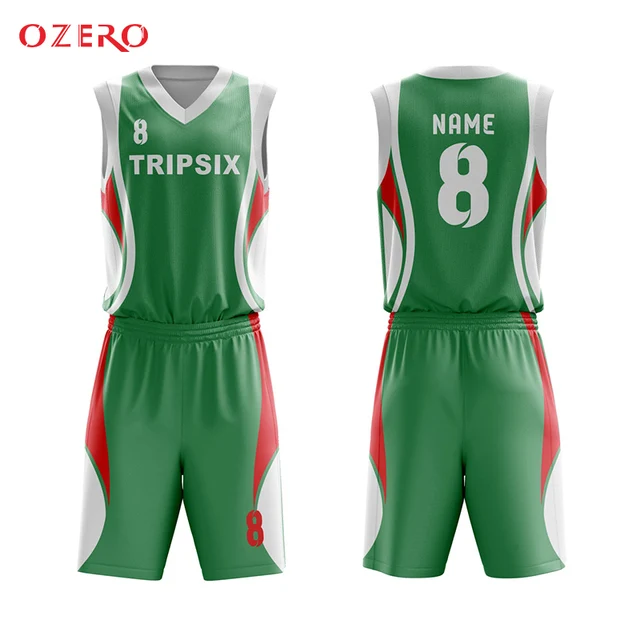 sublimation basketball uniform design green, green basketball jersey